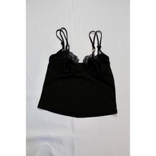 Victoria's Secret Black Lace Trim Underwire Camisole Top XS