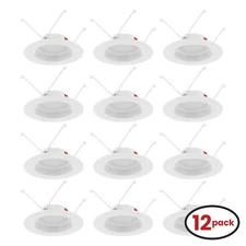 (Contractor 12 Pack) RAB R34-6/BP  6 Inch LED Recessed Downlight 10W 120V Smooth