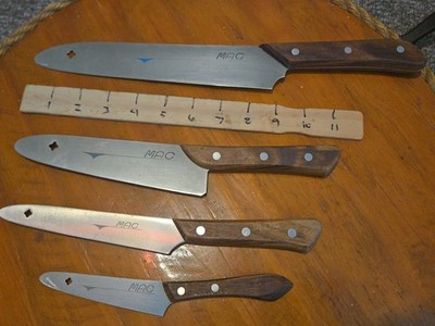 Set If Mac Knives. Japanese Steel. Professional Chef No chips. Great shape!!