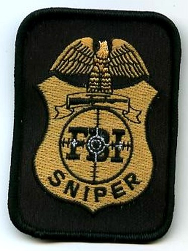 SWAT SNIPER GOLD FBI F.B.I. SNIPER PATCH vêlkrö PATCH