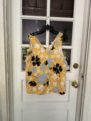 Time And Tru Linen Blend Woven Sleeveless V-Neckline Sz XL Tank Tops G2 - Picture 5 of 7