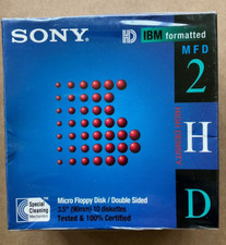 5X Sony HD IBM Formatted MFD2 Micro Floppy Disks 2-Sided 10 Pack 2HD NEW SEALED