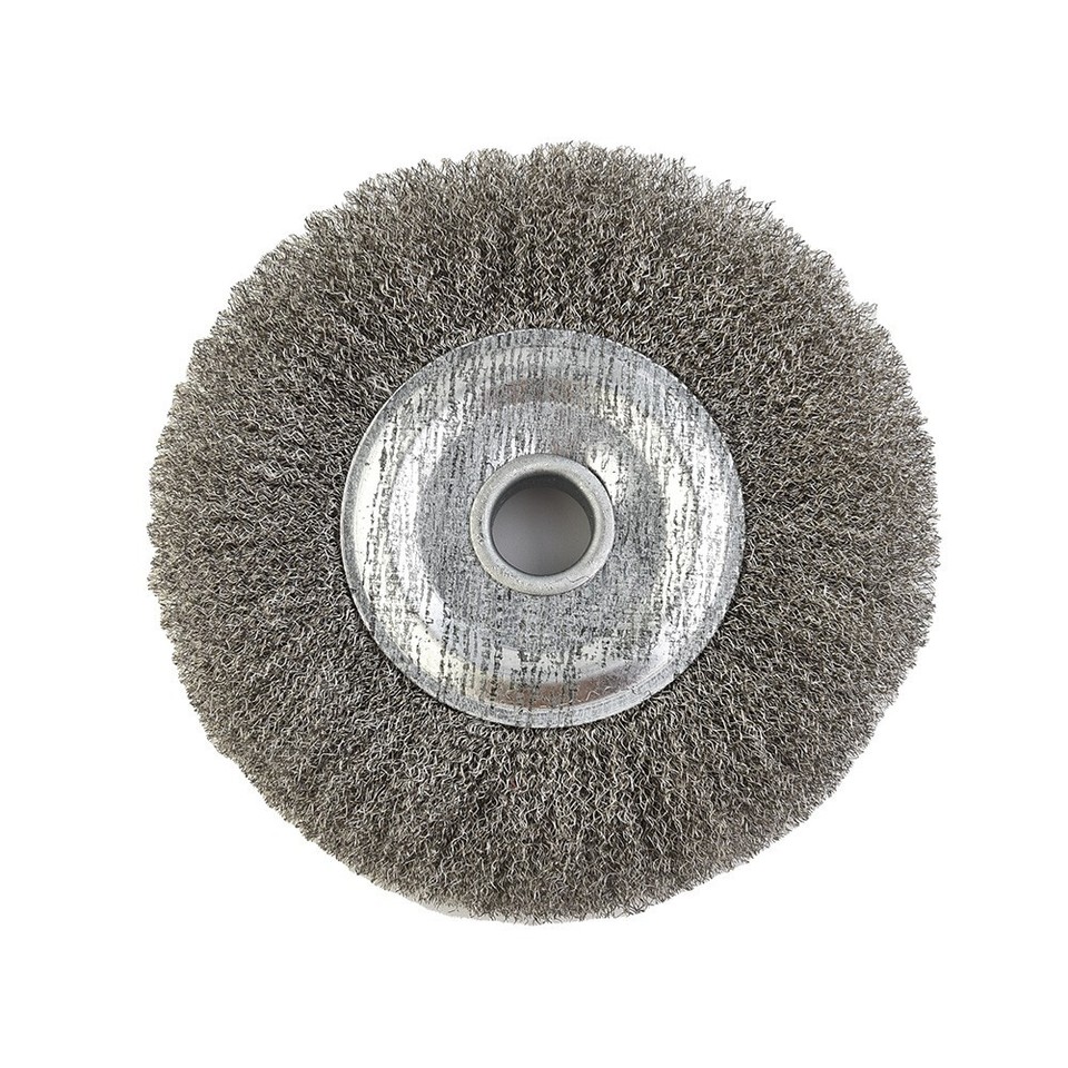 Replace Crimped Wheel Brush Stainless Steel Bench Grinder Rust Removal