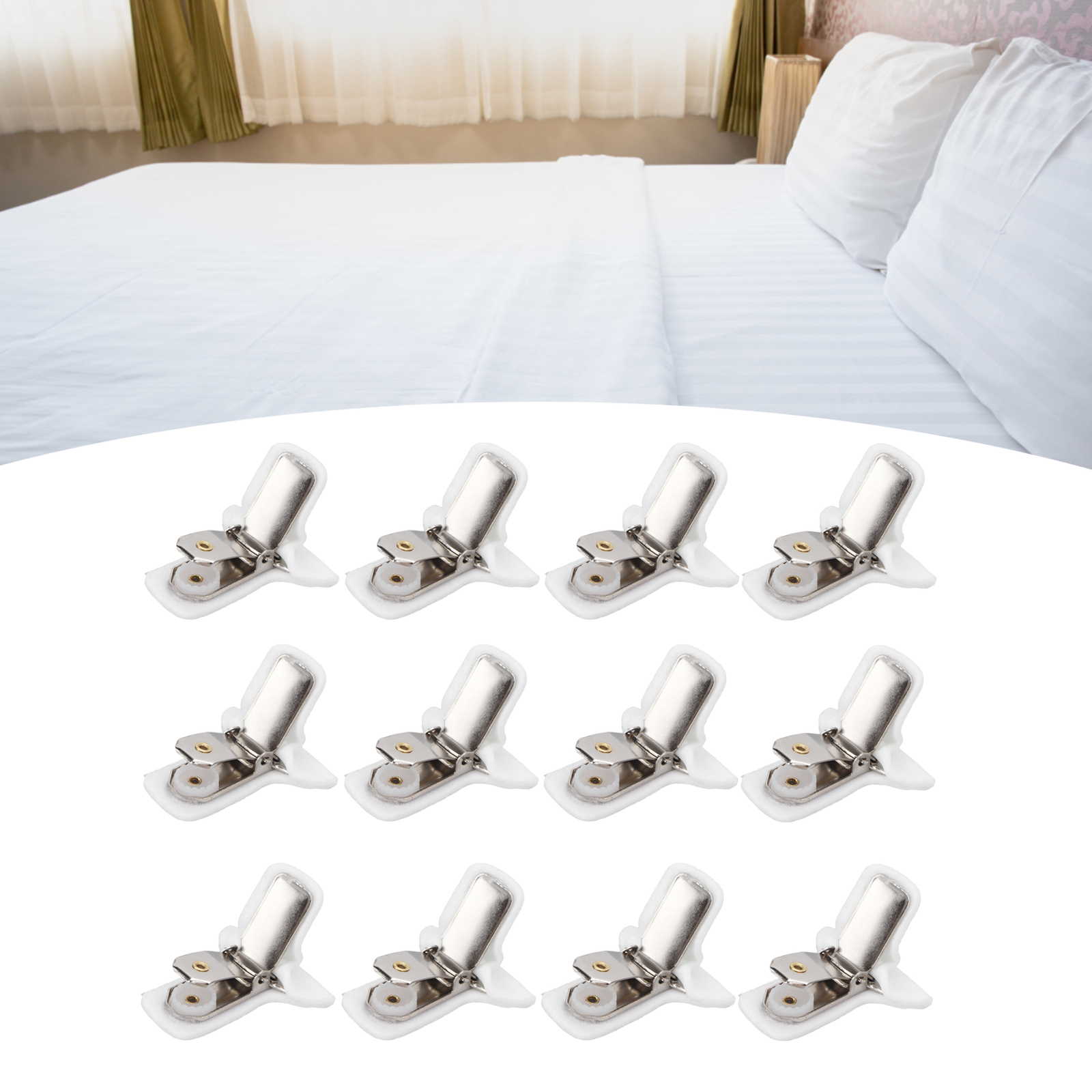 12x Padded Comforter Clips Prevents Comforters Moving Blanket Fasteners BSU - Picture 11 of 12