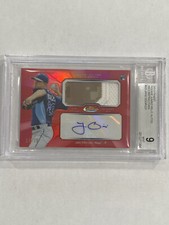 Jake Odorizzi 2013 Finest Auto Jumbo Relic Red Refractor Rc 18/25  BGS 9 10
