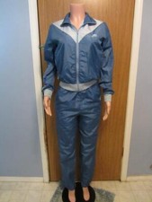 fabulous vintage Nike blue nylon track wind suit jacket M pants L