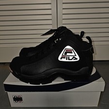 Men's Grant Hill FILA 96 Black Silver Men  s Size 11 1VB90037010 DS BNIB