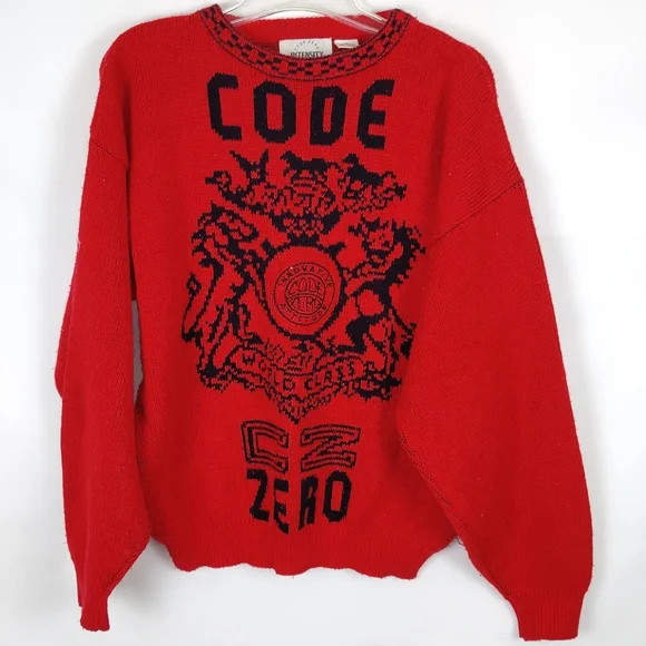 90's Vintage Code Zero Sweater Pullover Size S | … - image 1