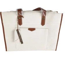 BRAND NEW MissNine Purse Bag Beige Brown Laptop Tote Bag