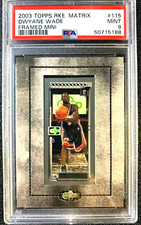 DWYANE WADE 2003-04 TOPPS #115 MATRIX ROOKIE FRAMED MINI PSA 9 MINT G488,3487-89