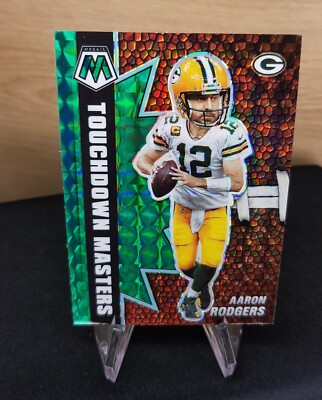 Panini 2021 Mosaic - Aaron Rogers - #11 - Touchdown Masters Green - Packers