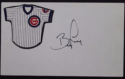 BILL LONG Chicago Cubs White Sox Expos Autographed 3x5 Signed Index Card 16H