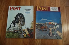 Group of 2 1948 Saturday Evening Post - Feller, Blackwell Wheaties Ads