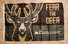 NBA Milwaukee Bucks Champion Fear The Deer Coors Light 30" x 48" Flag New Sealed