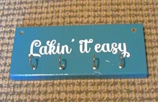 Lakin' it easy  Wall Plaque Sign Key Holder lake house decor