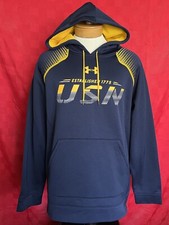 NEW USN Navy Midshipmen Under Armour Hoodie Sweatshirt Football Size Large