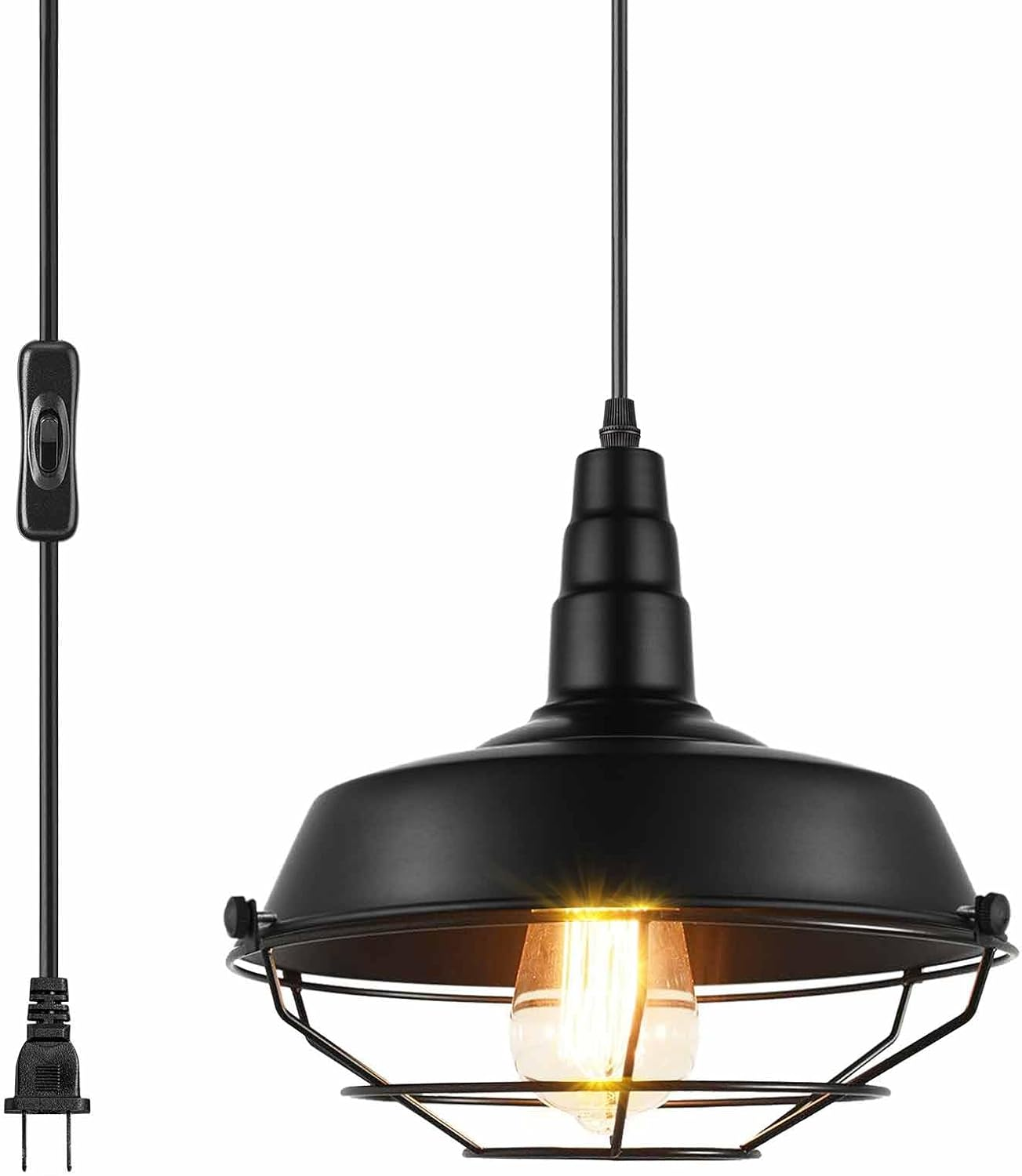 Chandeliers Pendant Light with Plug in 15Ft Braided Cord and S