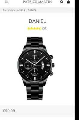 Patrick Martin New Daniel Watch-Black