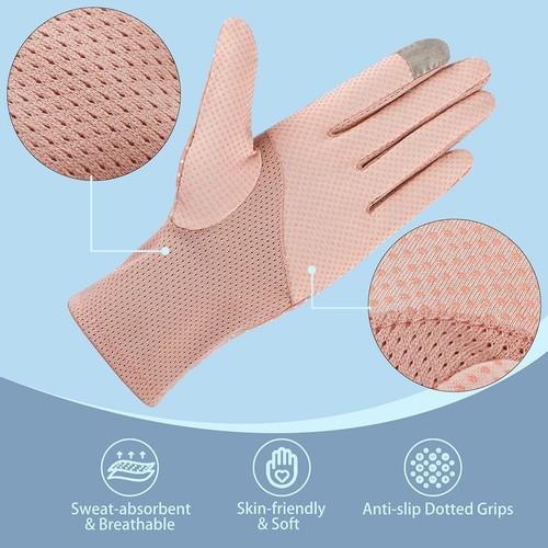Summer Womens Sun Protection Anti-UV Gloves Cycling Driving Breathable Outdoor - Picture 5 of 16