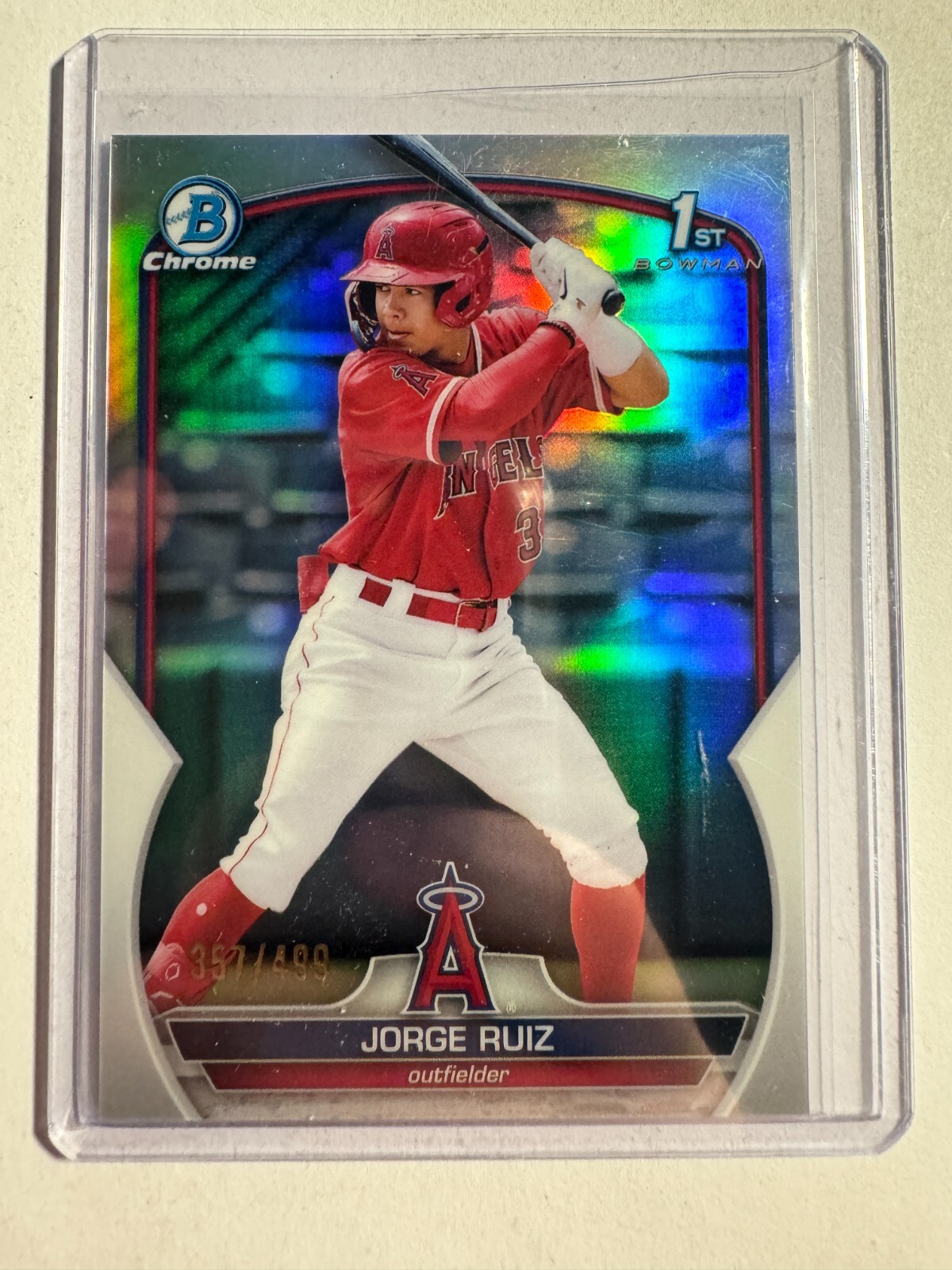 K161,094 - 2023 Bowman Chrome Prospects Refractors #BCP123 Jorge Ruiz #/499