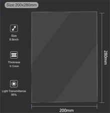 2PCS FEP Release Film Resin 3D Printer 20x 28cm 0.15mm For Anycubic Mono SLA/DLP