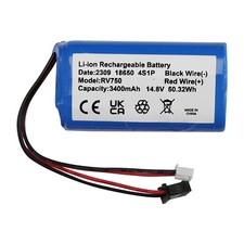 14.8V 3400mAh Li-ion Rechargeable Battery For Shark Ion Robot RV750 RV850