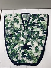 Womens White green leaf print Tunic