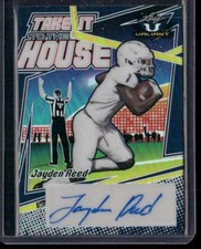 2022 Leaf Valiant #TH-JR2 Jayden Reed Take it to the House Auto Navy Blue #1/20