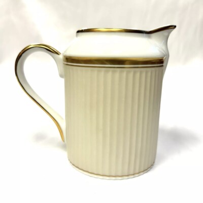 FITZ & FLOYD CLASSIQUE D'ARGENT II GOLD PATTERN CREAM (Excellent Condition)
