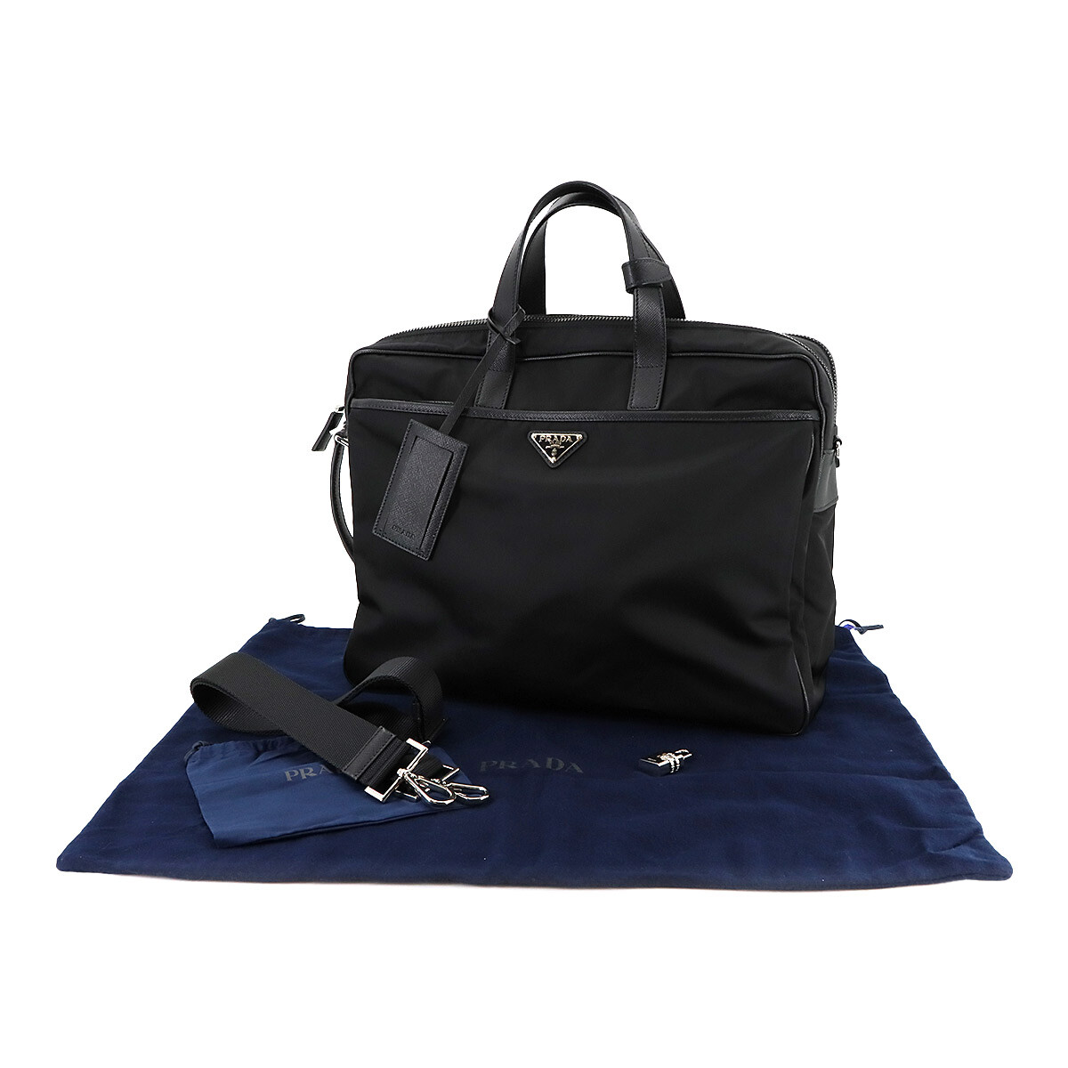 バッグ 736 Prada logo nylon briefcase black Prada Saffiano Leather Briefcase | Saks Fifth Avenue