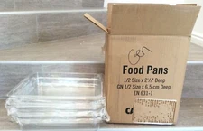 Cambro 22CW135 Camwear Food Pan 1/2 Size 2-1/2" Deep Clear Case of 4