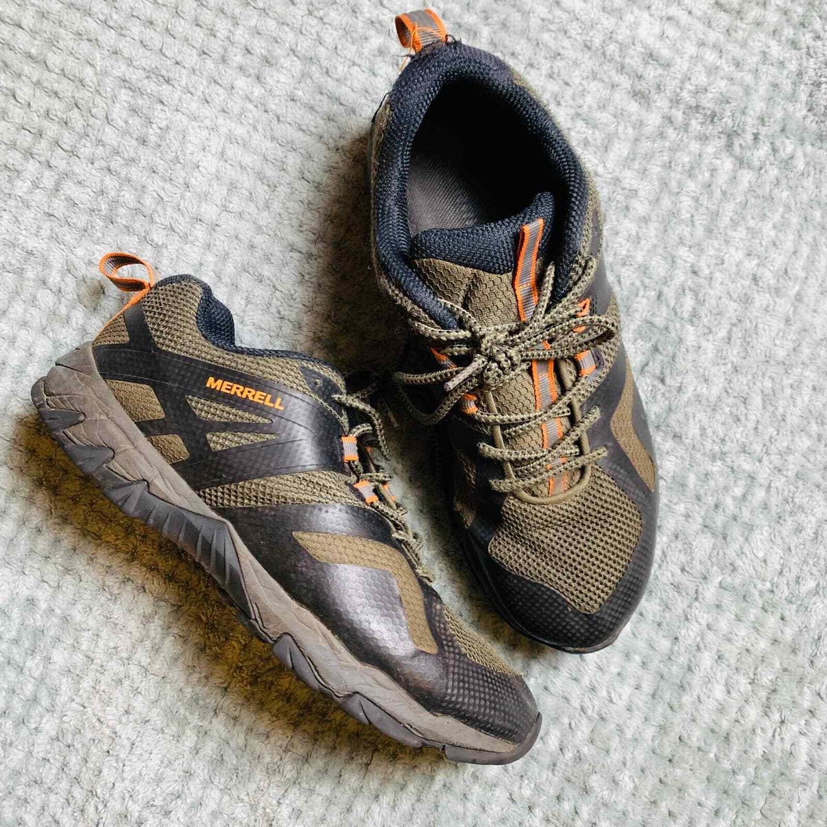 MERRELL mens brown/black hiking outdoors sneakers shoes  display picture 3