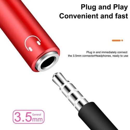 2 IN 1 Kopfhörer 3,5mm Jack USB Typ C Splitter zu Dual USB C Kopfhörer Adapter ≡ - Zdjęcie 4 z 12