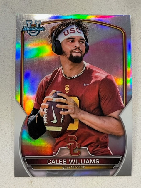 CALEB WILLIAMS USC 2022 Bowman University Chrome IMAGE VARIATION *Surface Issue*
