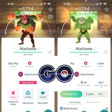 Pok mon Go - Shiny Gigantamax Machamp - Trade or Mini PTC