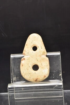Antique Amulette en Jade Calcifié, Chine, Néolithique. - Photo 1/4