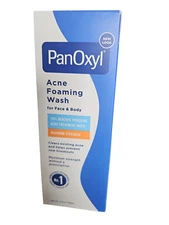 PanOxyl Acne Foaming Wash, Maximum Strength Antimicrobial, 5.5 oz, Sealed