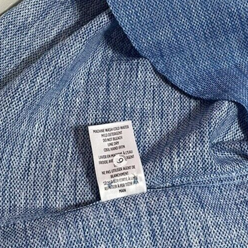 Robert Graham Men's Blue Shirt X-Large Button up Flip Cuff Linen Cotton Blend - Bild 11 von 11