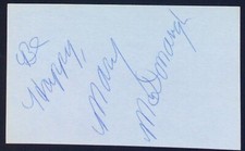 Mary McDonough Signed Index Card / Autographed The Waltons