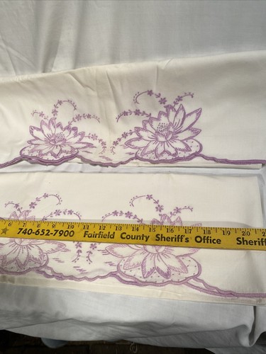 Funda de almohada de colección bordada flores púrpuras - Imagen 4 de 7
