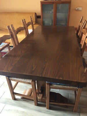 tavolo fratino in legno 180 x80 completo di sedieimagliate (ritiro in  loco)