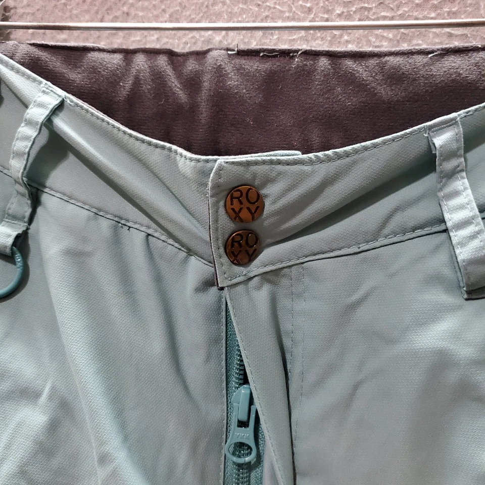 Pantalones de mujer Roxy grandes azules pantalones de nieve tiro alto bolsillos entrepierna 28" Foto 2 de 4
