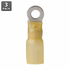 Ancor 312203 12-10 AWG #8 Heat Shrink Ring Terminals - 3 Pack
