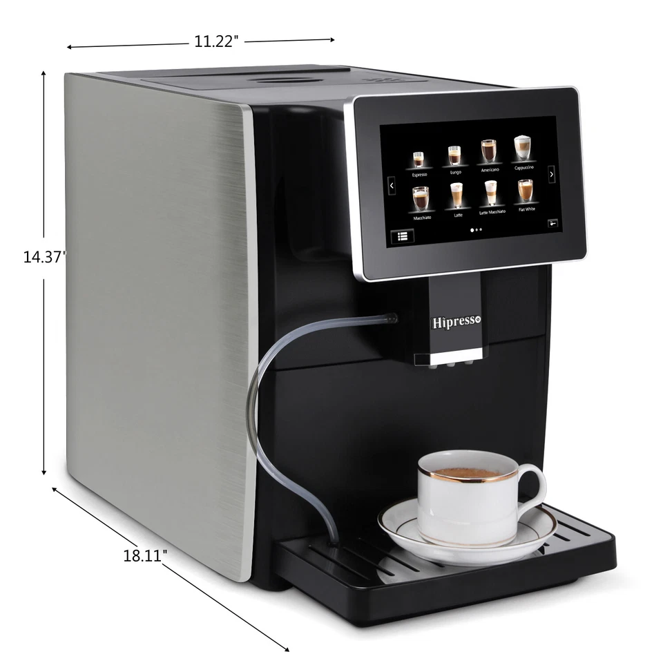 Máquina de café espresso súper automática Hipresso - pantalla grande HD TFT de 7 pulgadas  Foto 2 de 4
