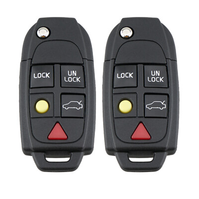 2 For 2004 2005 2006 2007 2008 2009 Volvo XC90 Remote Key Fob Uncut Shell Case