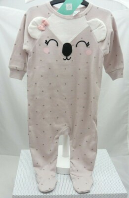 Tex Frosch Baumwolle altrosa Kopf Bär gepunktet Baby Mädchen 6 Monate