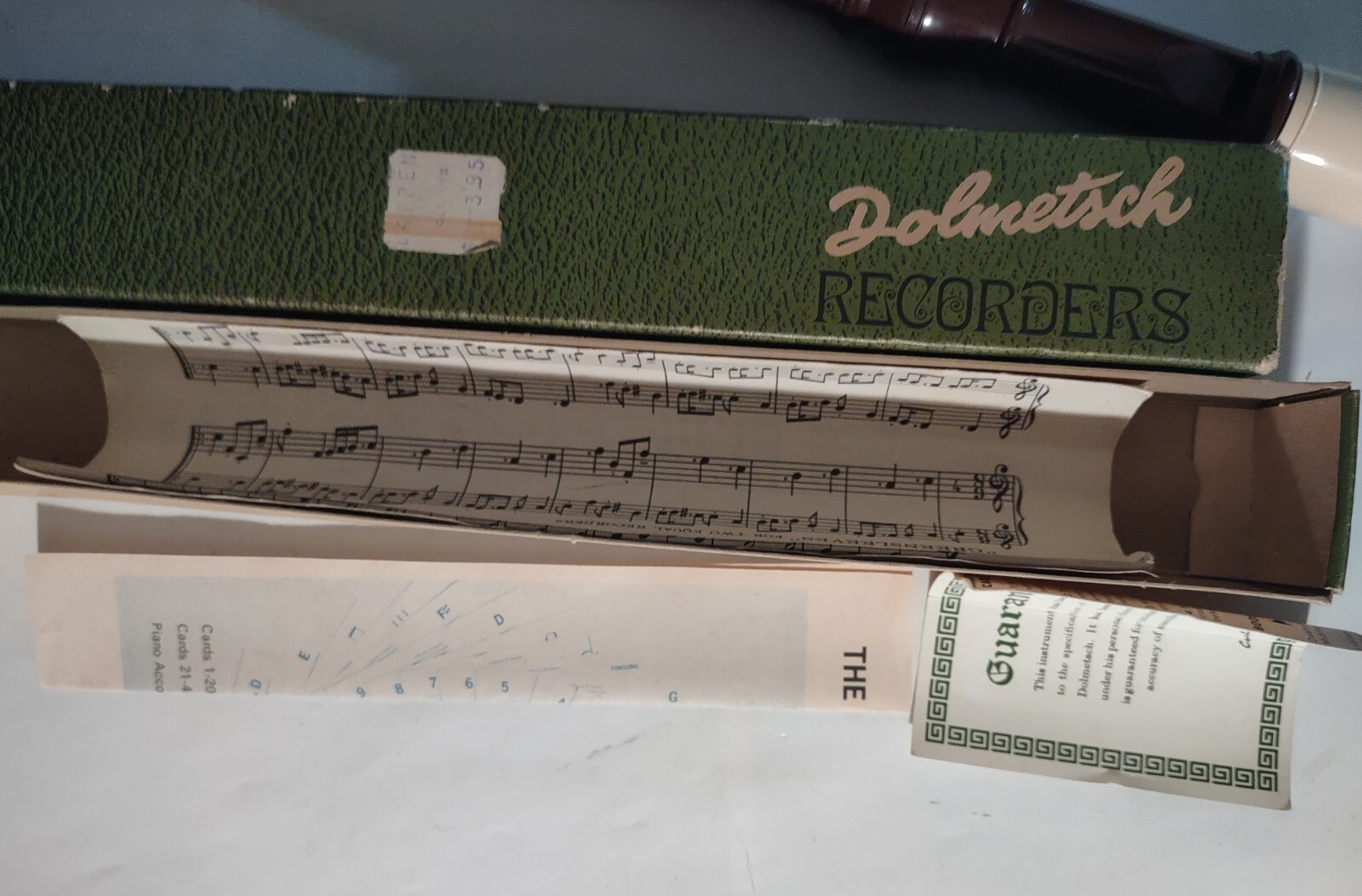 Vintage 12" Dolmetsch Descant Recorder in Original Box Made in England
