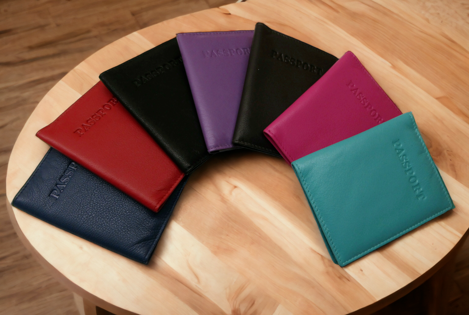 Premium RFID-Blocking Leather Passport Holder for Secure Travel-image