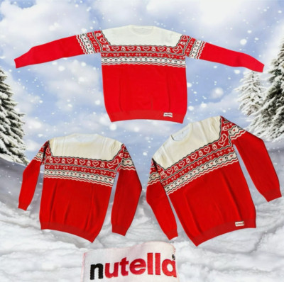 Nutella Holiday Ugly Sweater Jumper Size XL Limited Edition 2024 Christmas New