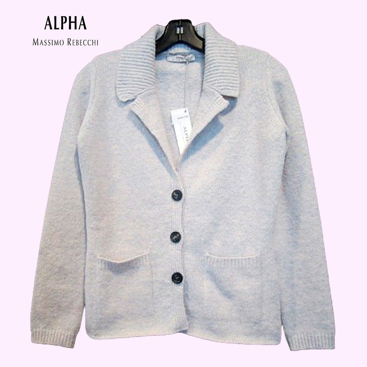 ALPHA MASSIMO REBECCHI NEW Italian Mohair Cardigan Sweater 40/S | eBay